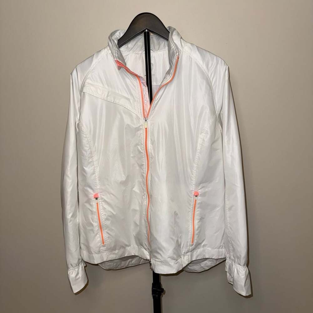 Zero Restriction Jacket Size XL White Orange Windbreaker